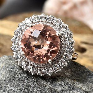 Amazing Morganite Ring--  Size 6